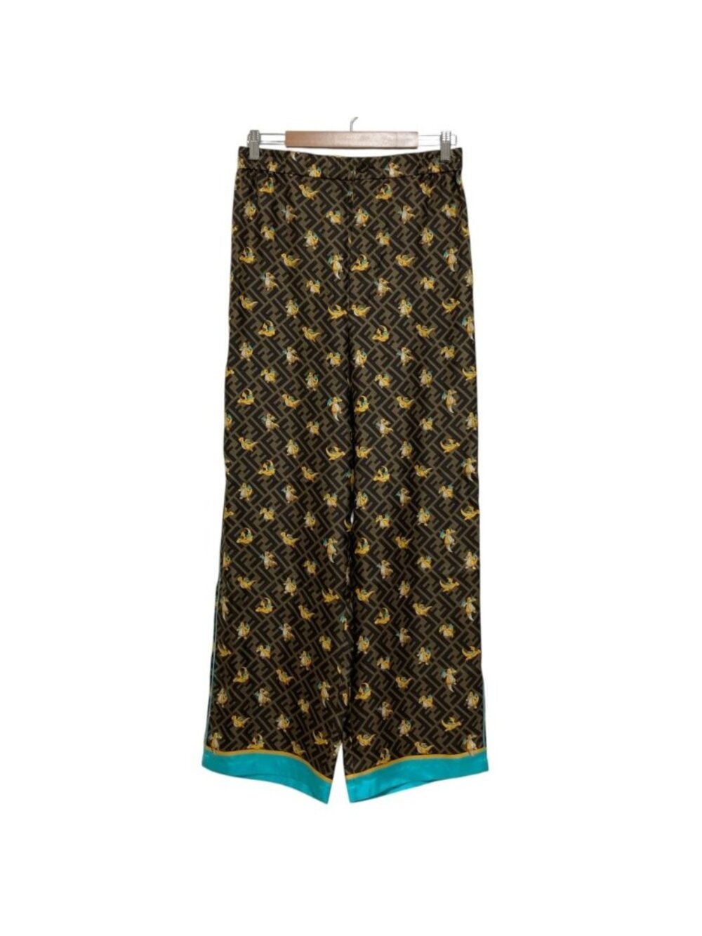 Fendi Fragment Pokemon FF Kairyu Easy Pants Brown Wide 46